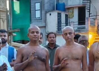 ​धरणगाव येथील श्री बालाजी मंदिरात जैन मुनी युगल आचार्यश्रींची सदिच्छा भेट