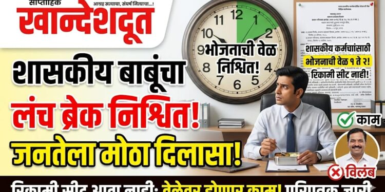 शासकीय कार्यालयांत आता जेवणाची वेळ निश्चित